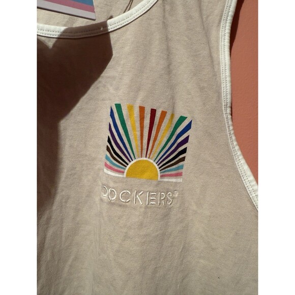 Dockers Mens Tank Top L Large Light Brown Sleeveless LGBTQ Rainbow Cotton New - Picture 3 of 12